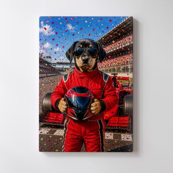 Personalised Formula Racing Pet Portrait