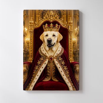 Personalised Royal Pet Portrait Canvas